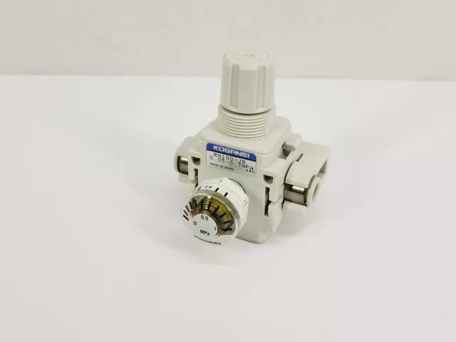 Koganei RN100-J6 Manual Miniature Pressure Regulator w/ Gauge (0.05 to 0.7  MPa)