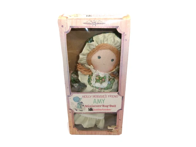 Vintage Holly Hobbie Friend Amy Miniature Rag Doll 8"  Knickerbocker NRFB