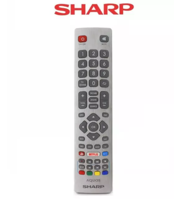 Sharp Aquos Smart TV Remote Control with NETFLIX YouTube and 3D Buttons