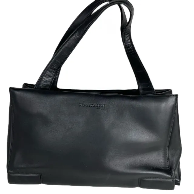Kenneth Cole Reaction Large Leather Tote Bag Black