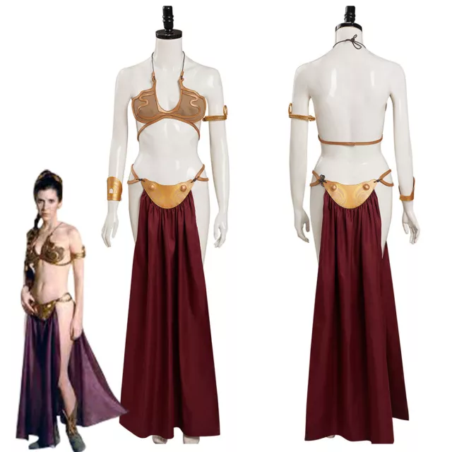 Star Wars Return of the Jedi Leia Cosplay Bikini Top Outfit Halloween Carnival