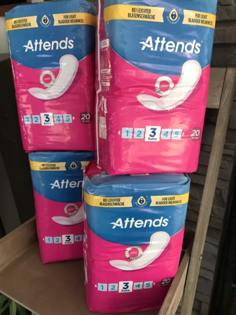 120 Stück ❗️ Attends Soft 3 Extra Hygiene Einlagen Blasenschwäche Binden