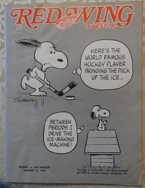 Autographed 1970 Detroit Red Wings Program vs LA Kings Sid Abel, Delvecchio +++ Autographed 1970 Detroit Red Wings Program vs LA Kings Sid Abel, Delvecchio +++