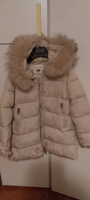 Piumino Vera Piuma oca MIXTURE PARKA BEIGE RAGAZZA bambina Anni 10/11 Donna Xxs