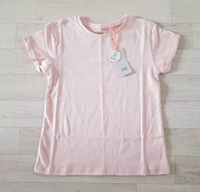 T-shirt RIVER ISLAND MINI età 3 - 4 ragazze BAMBINO ROSA estate MAGLIETTA SEMPLICE vacanze