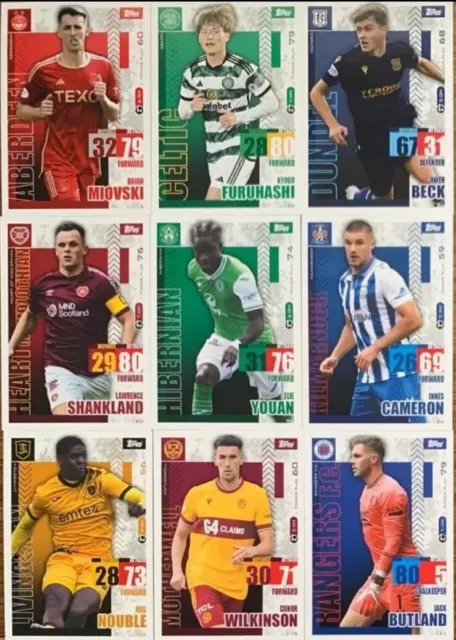 SPFL Match Attax 2023/24 #91 - #180  pick choose Livingston Rangers Motherwell