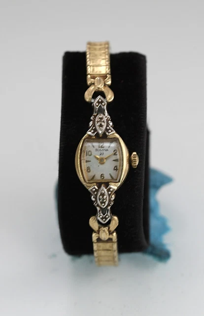 Montre Vintage Pour Femme Caravelle - Boîtier Plaqué Or 10K - Occasion Portée