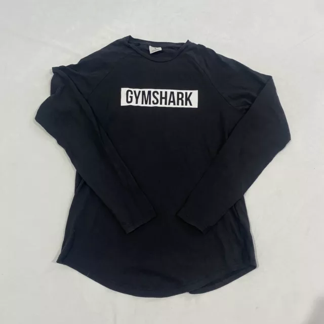 GYMSHARK SHIRT MENS Medium Black White Long Sleeve Top Lightweight Gym  Athletic £11.62 - PicClick UK
