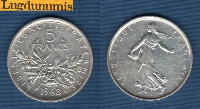 5 Francs Semeuse 1968 TTB SUP Argent - V République 1959 -
