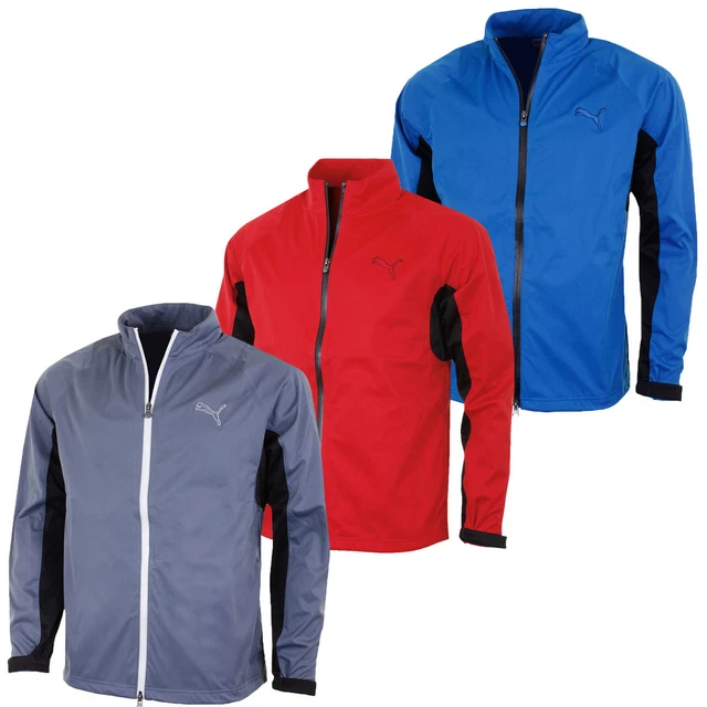 PUMA GOLF MENS 568308 Waterproof Rain Jacket StormCELL Full Zip