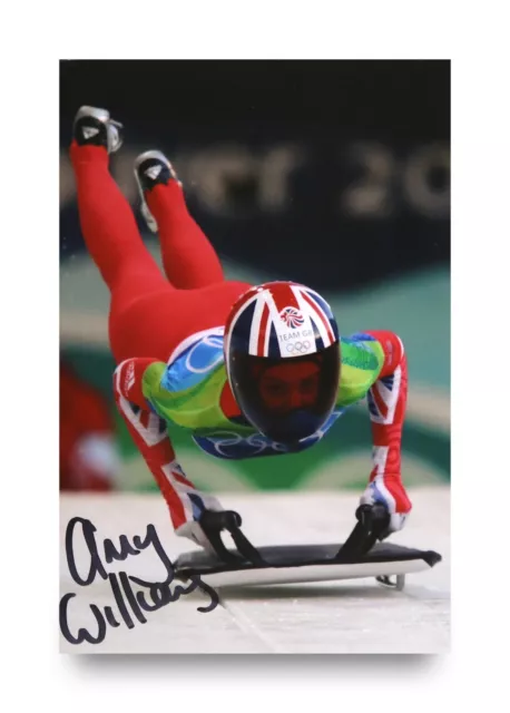 Amy Williams Signed 6x4 Photo Olympic Gold Medalist Skeleton Racer Autograph+COA