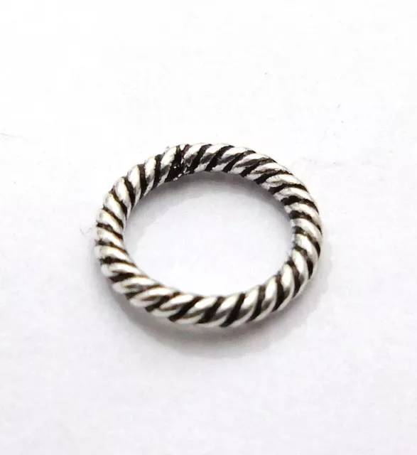 32 Piezas 18MM Bali Retorcido Cerrado Salto Anillo Antiguo Chapado en Plata 334