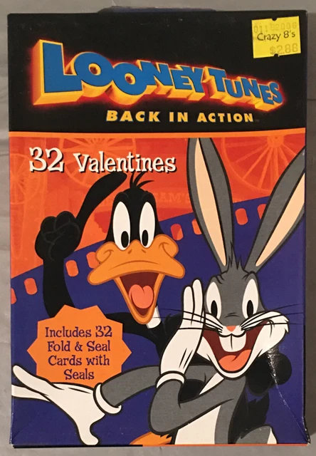 VINTAGE LOONEY TUNES Back In Action Valentines Brand New 32 Cards Bugs
