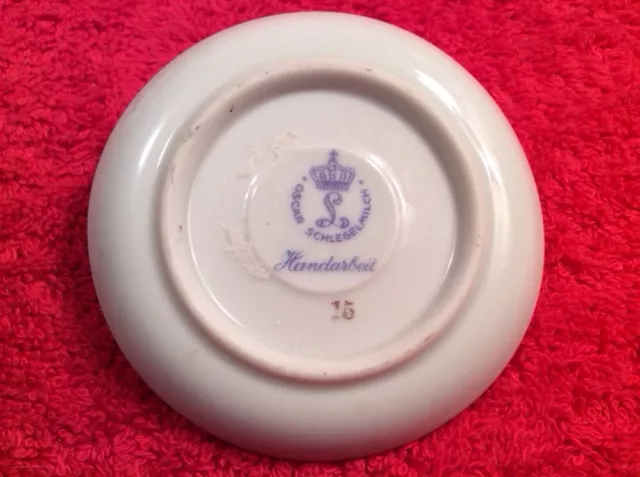 Lovely German Porcelain Butter Pat, p201  GIFT QUALITY!! 3