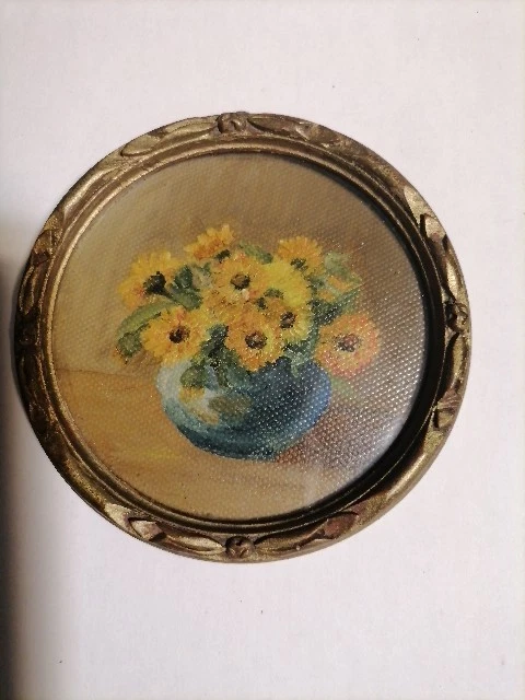 Cadre photo rond en résine dorée, format 12x12 cm ESNA | Maisons du Monde