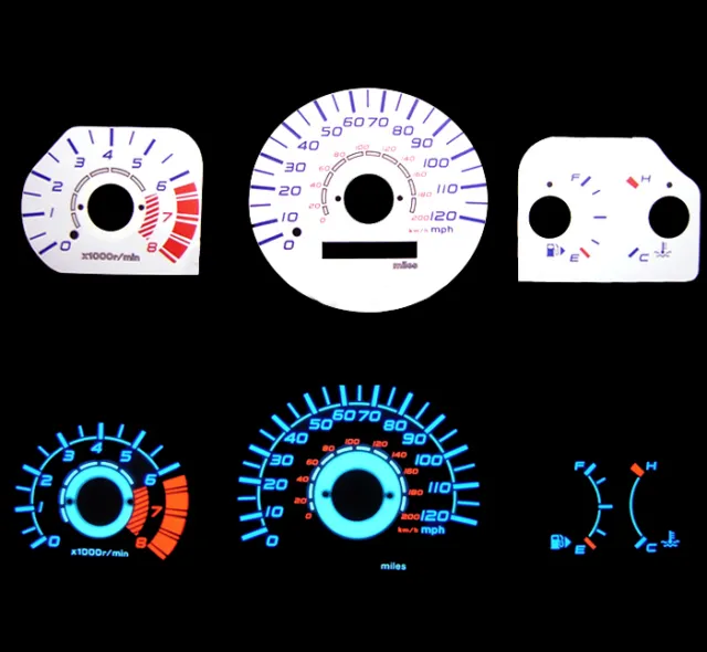 NEW 99 00 01 Mitsubishi Galant Blue Indiglo Glow White Gauge