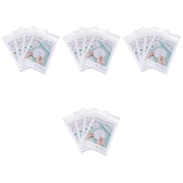 64 piezas película soluble en agua papel estabilizador enjuague transparente