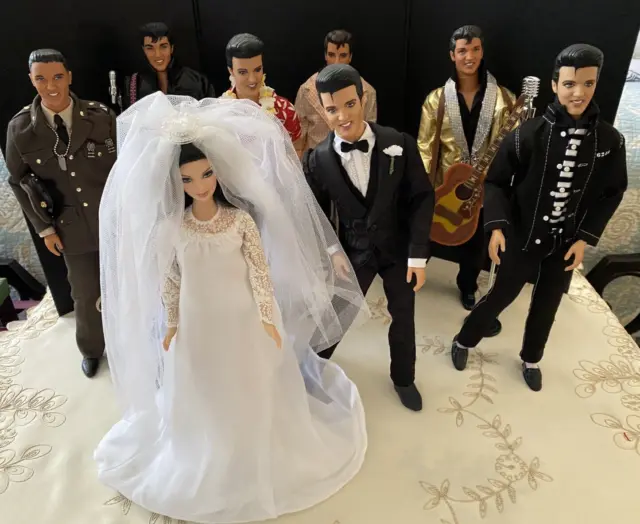 Elvis Presley Doll Lot Priscilla Wedding Army Jailhouse Rock Hawaii Barbie Loves