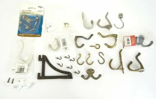 Antique Vintage New Used Mixed Lot Metal Hangers Coat Hooks Holders National