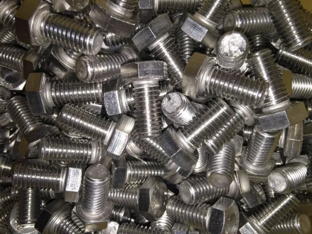 3/8-16 X 3/4 Hex Head Cap Screws 18-8 Stainless Steel 100 Pieces