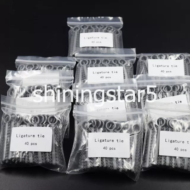 10400 Pcs Dental Orthodontics Elastic Elastomeric Bands Silver Ligature Ties