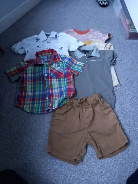 Boys Clothes Bundle Age 2-3 Summer Shorts T Shirts