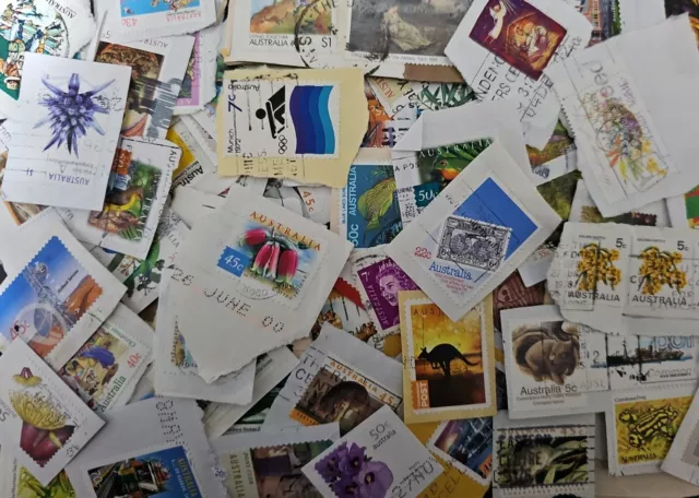 1000 Australia Decimal Stamps on Paper - Bulk Lot