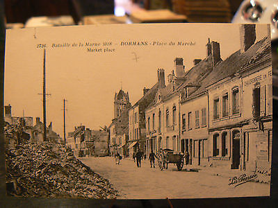 CPA 51 dormans market square battle of the marne 1918
