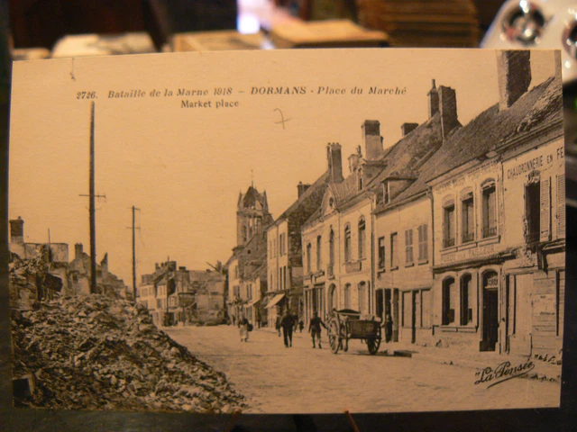 cpa 51 Dormans Marketplace Battle of the Marne 1918