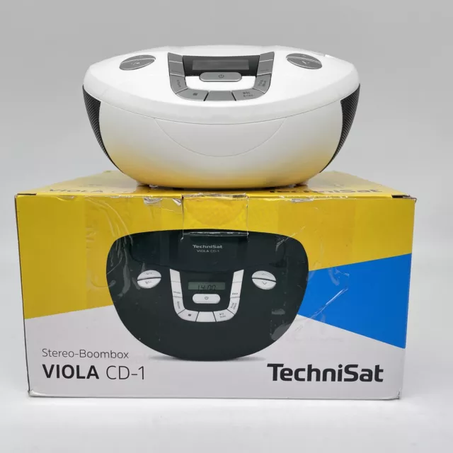 TechniSat Viola CD-1 - tragbarer Stereo CD-Player, Boombox mit praktischem Trage