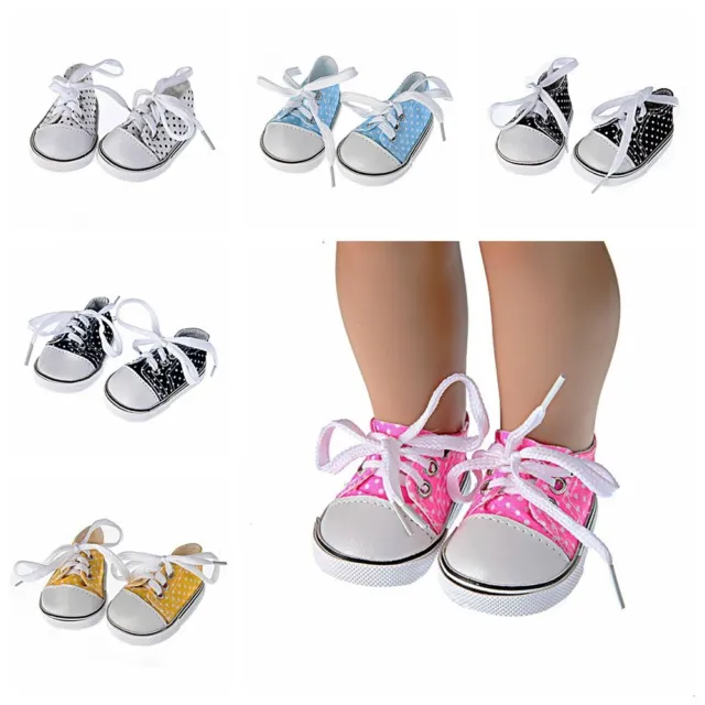 Doll Birthday Gifts Doll Accessories Canvas Shoes Wave point Shoes Doll Shoes