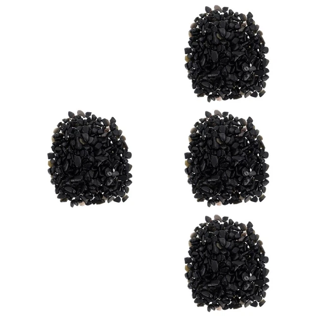 4 Set Rocce di Ossidiana Acquario Ghiaia Decorativi Acquari