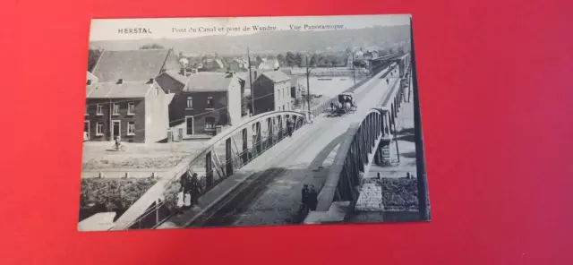 CPA - HERSTAL Pont du Canal et pont de Wandre 1912