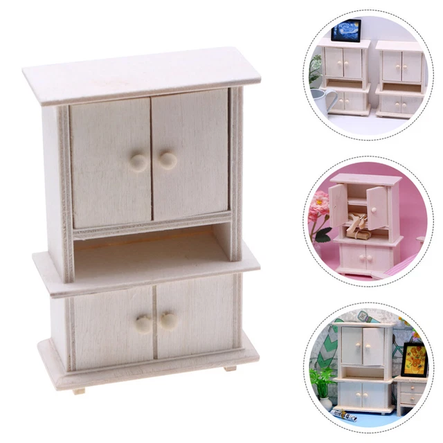Jouet Garde-robe Miniatures Petite Armoire En Bois Décor D'époque Décorer