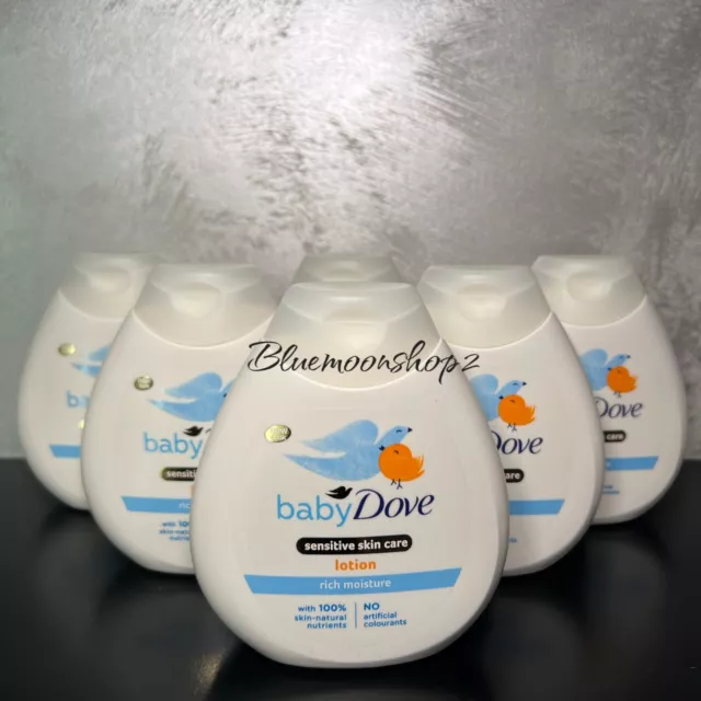 6 x 200 ml Dove Baby Lotion Rich Moisture For Sensitive Skin PACK OF 6