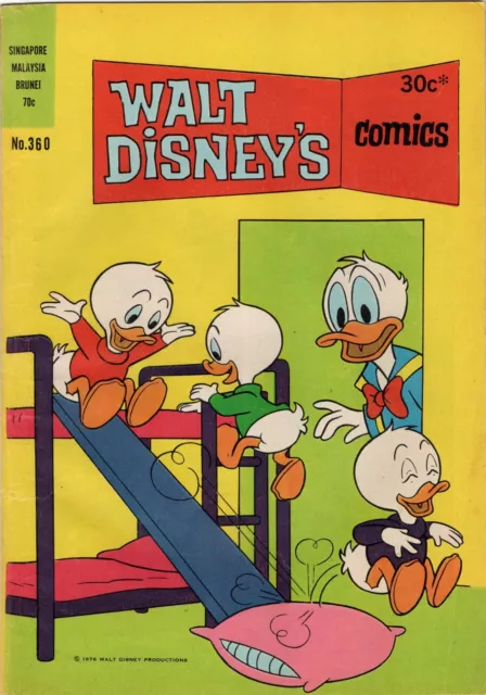 Australian Walt Disney Comics Donald Duck No.360 Wogan 1976