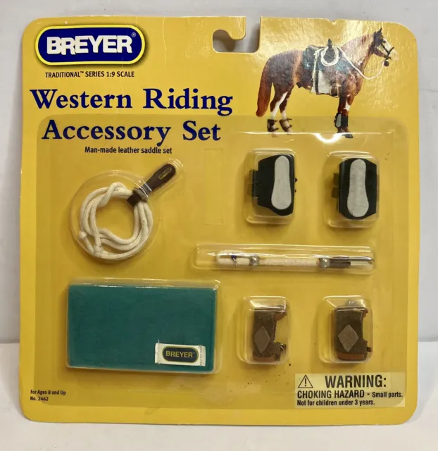 RARE New 2007 Breyer Western Riding Accessory Set Retired Boots Lasso Show Pad