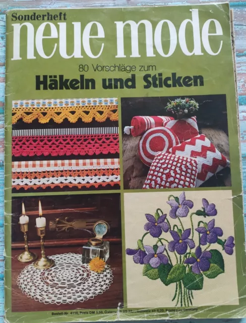 Neue Mode Sonderheft Retro Vintage  Häkeln und Sticken 80 Vorschläge Nr.4116