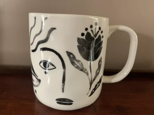 Anthropologie Mug Face Hestia Pattern Love is Love Rare