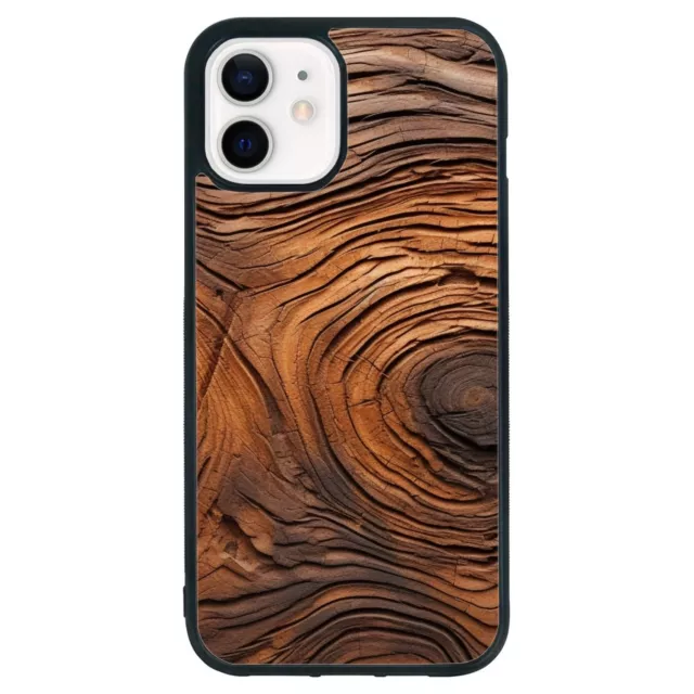 circular wood grain pattern Anti-fall Cover For Samsung Galaxy Apple iPhone 3