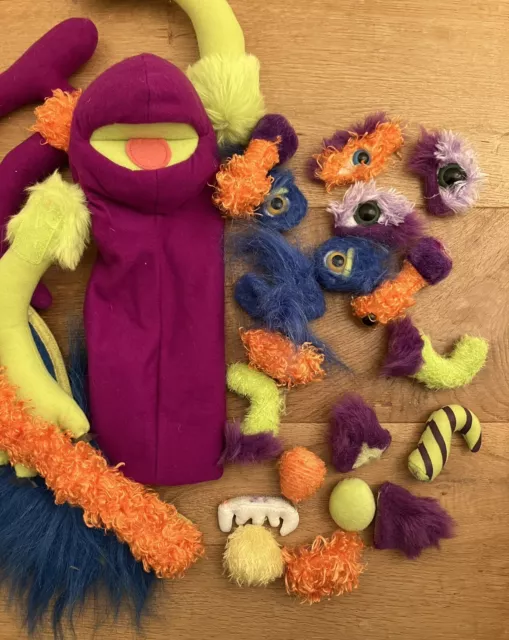 Melissa And Doug Make Your Own Fuzzy Monster Hand Puppet Set & Attachable Parts