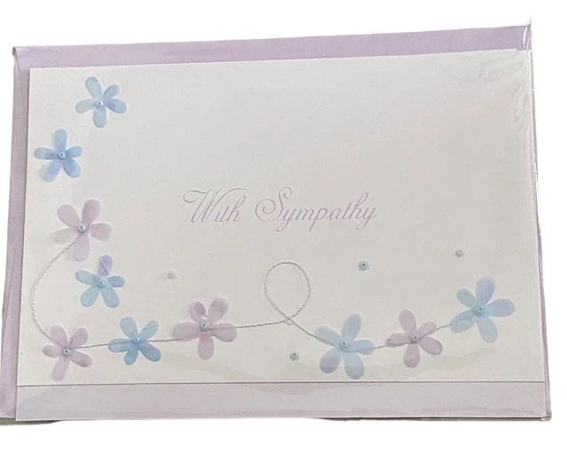 Burgoyne Greeting Card with sympathy Envelope 3D flowers