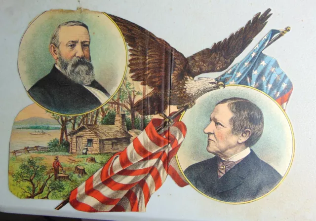 Benjamin Harrison 1888 paper poster campaign political