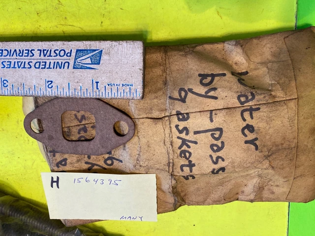 Studebaker gasket, water bypass.     PN  1564395,     Item:   17854