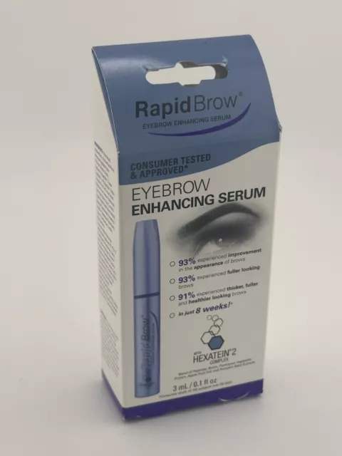 Rapid Brow Eyebrow Enhancing Serum w. Hexatein Complex 3 Ml/0.1 Fl Oz eye new