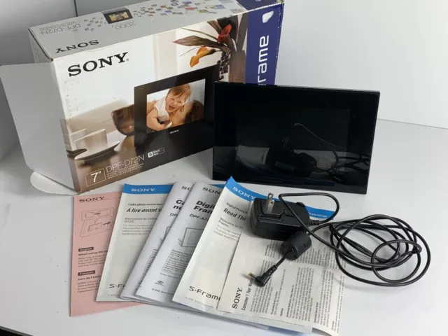 Sony DPF-D72N 7" Digital Photo / Picture Frame S-Frame