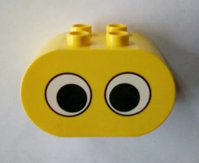 Lego Duplo Bricks Building Blocks Pair Of Eyes Yellow 4x2 Tall Size