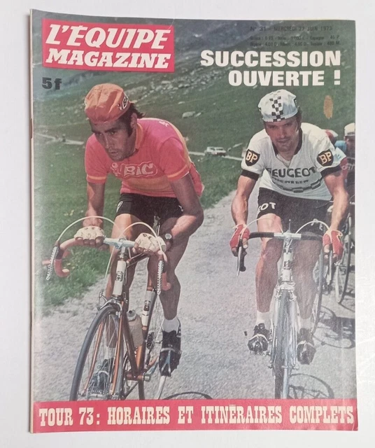 Lot 15 anciens Cyclisme magazines L'équipe + cartes TDF