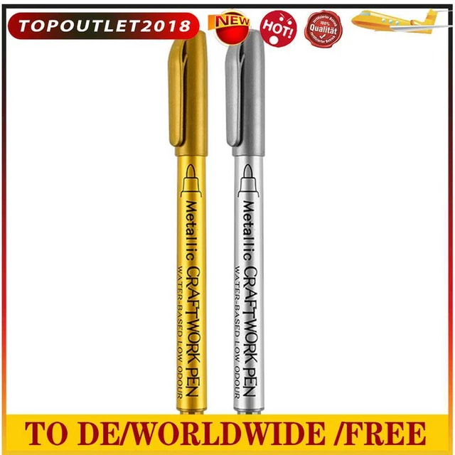 DIY Metallic Pen Set Waterproof Fadeless Kid Sketch Graffiti Stationery Supplies