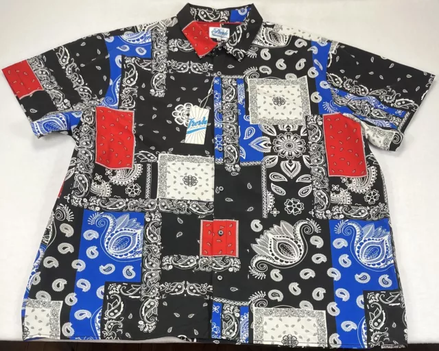 Fresh Prints Of Bel Air Mens  Short Sleeve Button Up Shirt 4XL Drill Clothing Co